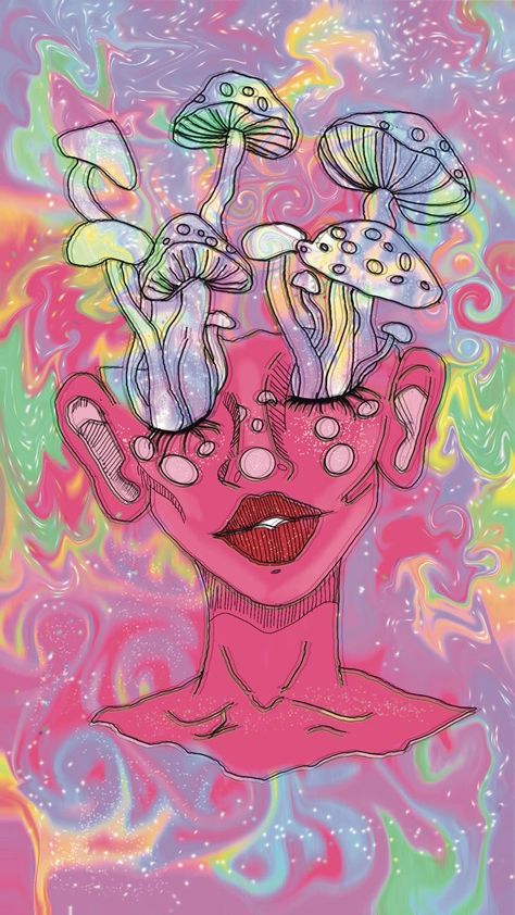 Trippy Aesthetic, Trippy Iphone Wallpaper, Trippy Drawings, Trippy Designs, Psychadelic Art, Trippy Painting, Psy Art, Hippie Painting, Vibes Art