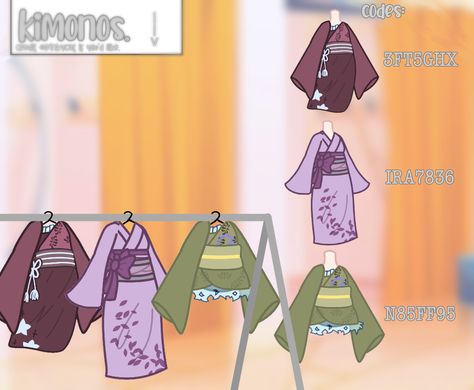 Gacha Club Kimono Outfit, Gacha Club Clothing Ideas, Gacha Kimono, Luni Gacha, Outfit Gacha, Outfit Ideas For Church, Gacha Props, Manga Clothes, Traditional Japanese Kimono