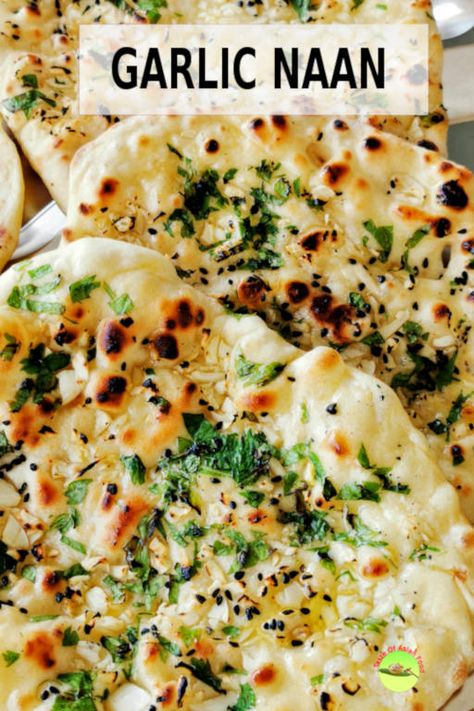 Savoury Buns, Naan Recipe Without Yeast, Asian Stir Fry Recipe, Kalonji Seeds, Garlic Naan Recipe, Indian Flatbread, Biryani Rice, Recipes With Naan Bread, Indian Flat Bread