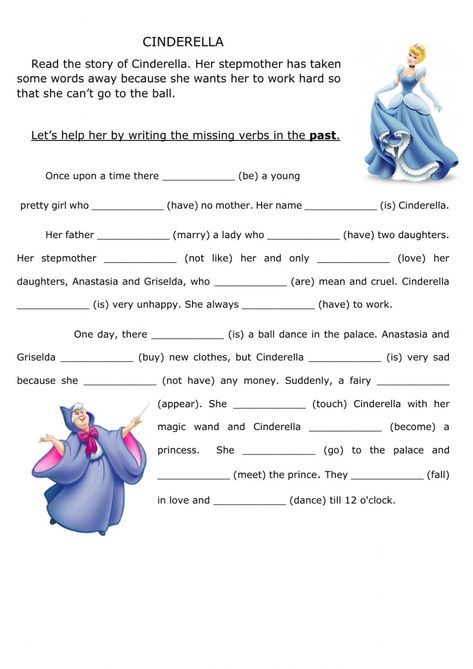 Disney Worksheets For Kids, Cinderella Steam Activities, Disney Themed Worksheets, Cinderella Activities, Cinderella Short Story, Cinderella Worksheets, Cinderella Adaptations, Ingles Kids, First Grade Reading Comprehension