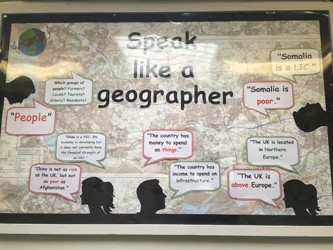 Geography display ideas – Mrs Geography Geography Classroom Decor, Geography Bulletin Board, Classroom Displays Secondary, Summary Ideas, Social Studies Bulletin Boards, Middle School Geography, History Classroom Decorations, Geography Classroom, Teaching Displays