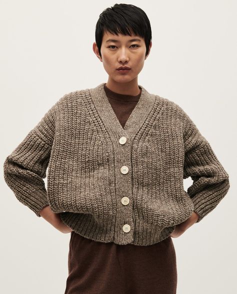 Timeless Knitwear, Mist Color, Ups Delivery, Autumn Outfit, Wool Cardigan, Tweed Jacket, Long Sleeve Cardigan, Knitwear Women, Winter Wardrobe