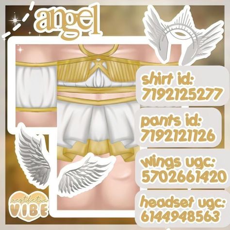 Roblox Sets, Blocksburg Outfit Codes￼, Goddess Outfit, Bloxburg Decals Codes Wallpaper, Angel Shirt, Bloxburg Decals Codes, Angel Outfit, Coding Clothes, Bloxburg Decal Codes