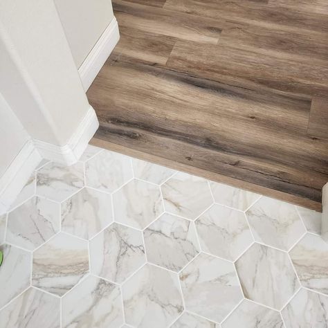 Bathroom Floor Tile Farmhouse, Modern Farmhouse Bathroom Floor, Bathroom With Wood Tile Floor, Bathroom Tile Floor Ideas, Master Bath Flooring, Modern Farmhouse Master Bath, Stone Hedge, Wood Tile Bathroom, Farmhouse Tile Shower Ideas