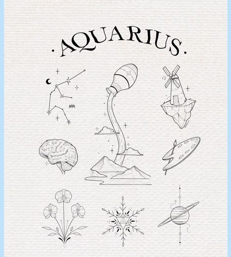 Aquarius Tarot Card Tattoo, Tattoos Astrology, 40 Tattoo, Tatoo Dog, Procreate Drawings, Aquarius Constellation Tattoo, Mystical Tattoos, Flash Sheets, Astrology Tattoo