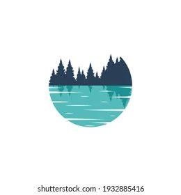 Lake Logo, Imac Wallpaper, Waves Symbol, Pine Tree Silhouette, Landscaping On A Hill, Trout Lake, Outdoor Logos, Mountain Logos, Line Art Vector