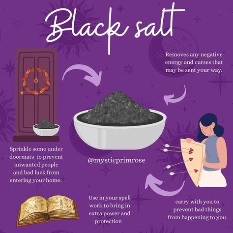 LILLY STATHAM | WITCHCRAFT & IG COACH on Instagram: "Elevate your spell work and add an extra layer of protection to both your spells and home with my handcrafted witches black salt ✨🧂 available from www.mysticprimrose.com #witchcraft" Witches Black Salt, Spell Work, Black Salt, Moon Witch, Spiritual Practices, Book Of Shadows, Negative Energy, Witch, Salt