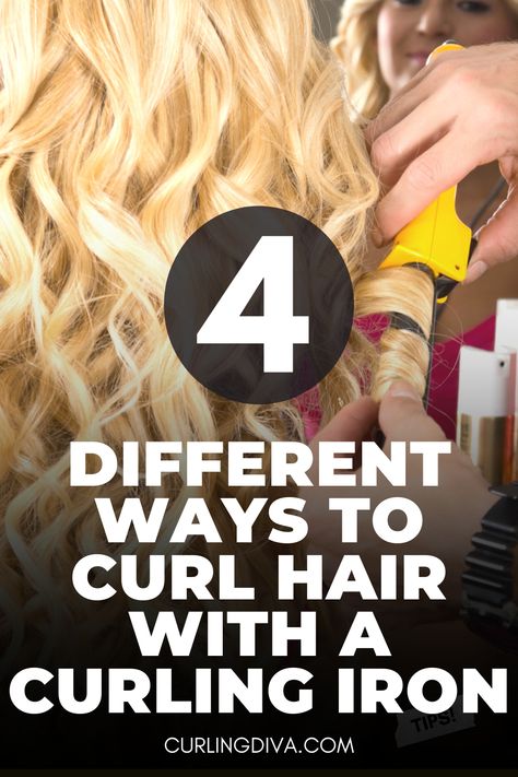 4 Different Ways To Curl Hair With Curling Iron How To Get Certain Curls, Curling With A Curling Iron, How To Curl Naturally Curly Hair With Curling Iron, How To Separate Hair For Curling, Proper Way To Curl Your Hair, Hot To Curl Hair With Curling Iron, Natural Curls With Curling Iron, How To Make Curls With Curling Iron, Tips For Curling Long Thick Hair