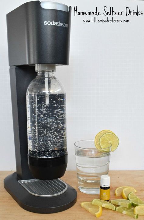 Make your own home made HEALTHY soda and seltzer! It is so cost effective and good for you! Soda Stream Recipes, Diy Soda, Soda Syrup, Healthy Soda, Soda Maker, Homemade Soda, Soda Stream, Flavored Drinks, Water Recipes