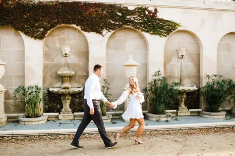 Gazebo Engagement Ideas, Garden Engagement Shoot, Engagement Photoshoot Outfits, Filoli Gardens Engagement, Engagement Photos Garden, Garden Engagement Photos, Garden Engagement Pictures, Longwood Gardens Photoshoot, Engagement Pictures Botanical Garden