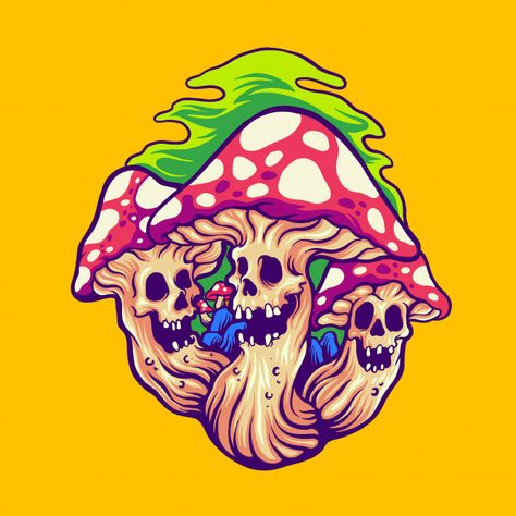 Halloween Mushroom Drawing, Trippy Cartoon, Cartoon Mushroom, Skateboard Art Design, Trippy Designs, Monster Halloween, Mushroom Drawing, Trippy Painting, Comic Cartoon