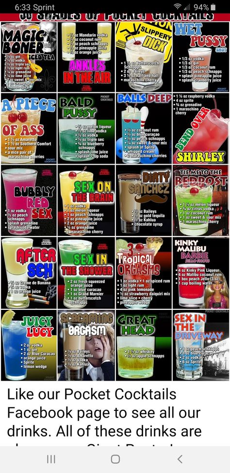 Nerds Alcoholic Drink, 1980s Cocktail Drinks, Funny Alcoholic Drinks, Color Drink Party Ideas For Adults, Ex Boyfriend Drink Theme, 2000s Themed Cocktails, 90s Drinks Alcohol, Ex Themed Drinks, Mocktail Board