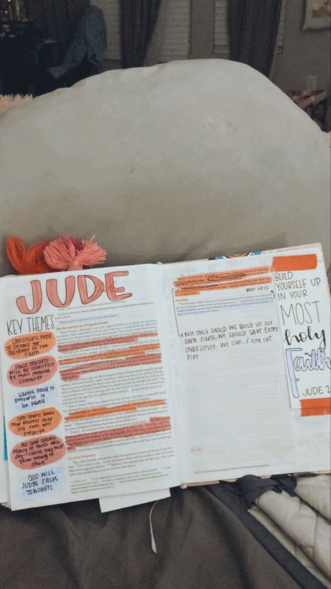 Bible Notes Aesthetic Notebook, Table Of Contents Bible Highlight, Bible Study Highlighting Key, Bible Highlighting Key, Jude Bible, Jude Bible Journaling, Bible Study Notes Journal Soap, Bible Highlighting, Psalm 139 13