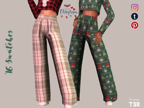 The Sims Resource - Christmas Pants - MTP15 Sims4 Cc Christmas Clothes, Sims 4 Cc Plaid Pants, Sims 4cc Pants, Sims 4 Christmas Sweater Cc, The Sims Resource Christmas, Sims4 Christmas Clothes, Christmas Cc Sims 4 Clothes, Sims 4 Pants Maxis Match, Ts4 Winter Clothes