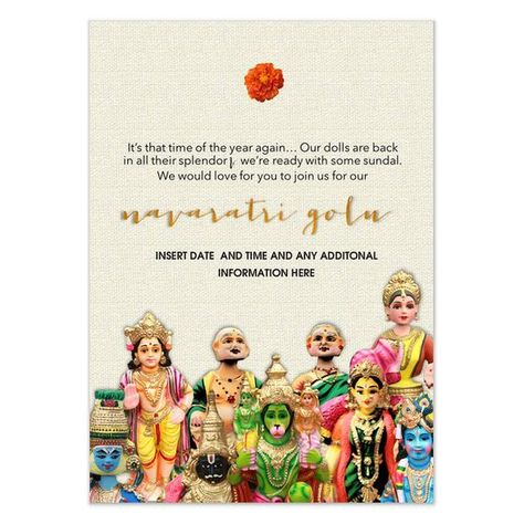 Navarathri Invitation, Navarathri Golu Invite, Navaratri Golu Invitation, Navaratri Golu, Preschool Quotes, Bommala Koluvu, Invitation Card Format, Invitation Card Maker, Online Invitation Card