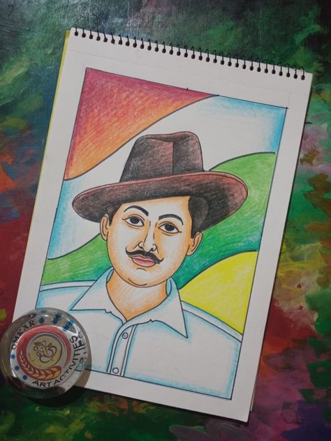 Bhagat Singh Freedom Fighter Freedom Fighters Of India Drawing Easy, Unsung Heroes Of India Drawing, Freedom Fighters Drawing Sketch, Bhagat Singh Drawing Easy, Freedom Fighters Of India Drawing, Make In India Poster Drawing, Bhagat Singh Painting, Freedom Fighters Painting, Freedom Fighters Sketch