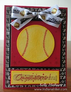 Indiana Inker - Softball Card Softball Treats, Softball Gift Ideas, Softball Birthday, Fast Pitch Softball, Softball Things, Softball Party, Softball Crafts, Scrapbooking Sports, Softball Ideas