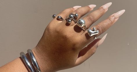 Sphere Ring, Helix Ring, Ring Trends, Knot Ring, Jewelry Lookbook, Gold Band Ring, Silver Accessories, Ring Collections, Popsugar