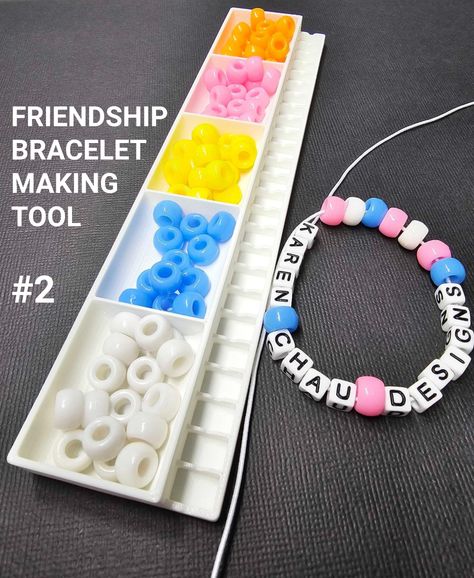 Pony Bead Organization, Beads Organizer, Friendship Bracelet Making, Making Friendship Bracelets, Bead Organization, Bead Pattern, Letter Beads, Making Tools, Pony Beads