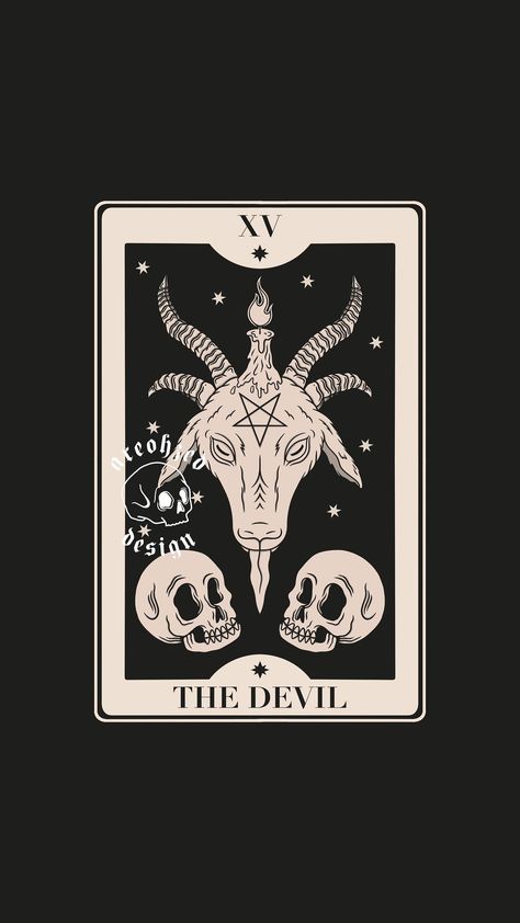 Satanic Tarot Cards, Cool Tarot Card Designs, The Devil Tarot Card Art, Tarot Card Design Ideas, Tarot Design Illustration, The Devil Tarot Tattoo, Tarot Cards Drawing, Witchtober 2024, Tarot Card Drawings