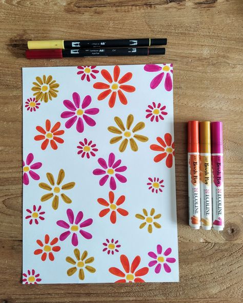 #brushpens #poster #drawing #flowers #art #ecoline #tombow Brush Pen Art Drawing Easy, Ecoline Art, Brush Pen Art, Flower Poster, Drawing Flowers, Batik Design, Poster Drawing, Brush Pens, Drawing For Beginners