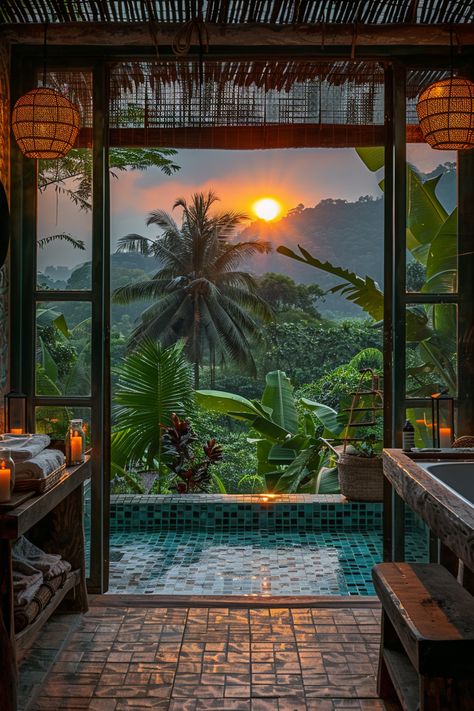 Traditional inn with ocean sunset views Aesthetic House Bedroom, Phi Phi Thailand, Jungle House, Travel Inspiration Destinations, Island House, Dream Beach, Ocean Sunset, The Boutique, Island Home