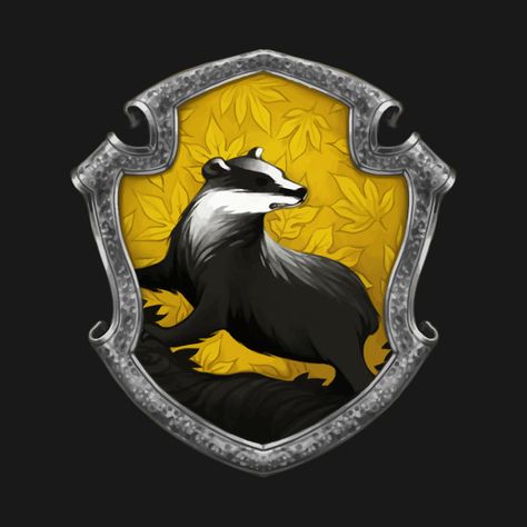 Badger Hufflepuff, Hufflepuff Merchandise, Hufflepuff Logo, Dorm House, Badger Logo, Hufflepuff Badger, Badgers Logo, Logo Emblem, Round Logo