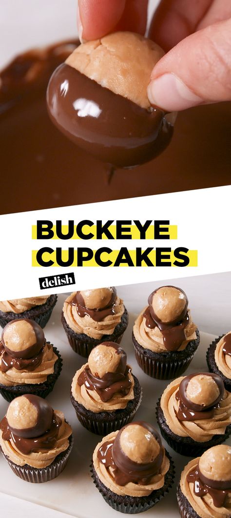 Buckeye Cupcakes, Cupcakes Peanut Butter, Fruit Dips, Ideas Cupcakes, Butter Cupcakes, Cupcake Flavors, Peanut Butter Lovers, Baking With Kids, Yummy Cupcakes