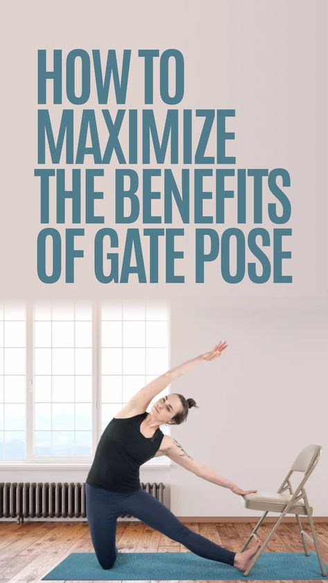 Gate Pose is a challenging and incredibly beneficial yoga pose. By mastering the small parts of this posture, you can easily apply these same principles to more complex poses, making them much easier to practice. Here’s how. Standing Yoga Poses, Vinyasa Flow Yoga, Yoga Inversions, Home Yoga Practice, Yoga Tutorial, Advanced Yoga, Basic Yoga, Yoga For Flexibility, Free Yoga