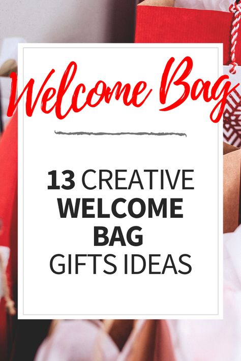 Big events require an epic welcome bag. Here are 13 unforgettable welcome bag gift ideas to get the party started! Couples Retreat Gift Bag Ideas, Grand Opening Gift Bag Ideas, Retreat Welcome Bags Gift Ideas, Retreat Gifts Ideas Goodie Bags, Swag Bags For Women, Goody Bag Ideas For Adults, Welcome Bag Ideas, Gift Bag Ideas What To Put In, Church Welcome Bags Ideas