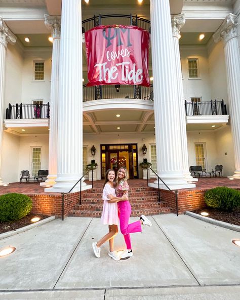 #bama #phimu #biglittle Bama Rush, Go Greek, Sorority Recruitment, Phi Mu, Bid Day, Big Little, Sorority, Alabama, Rush