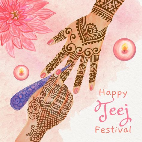 Mehendi Hands Illustration, Mehendi Illustration, Mehndi Illustration, Henna Illustration, Save The Date Illustrations, Teej Festival, Festival Illustration, Mehndi Function, Wedding Card Design Indian