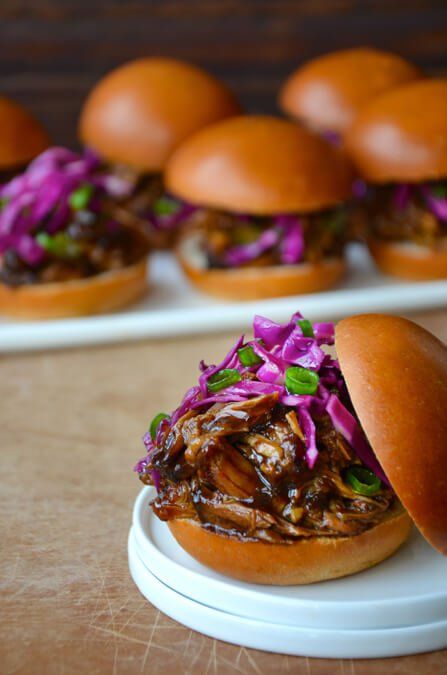 Slow Cooker Balsamic Honey Pulled Pork from justataste.com #recipe Honey Pulled Pork, Pulled Pork Sliders, Pork Sliders, Just A Taste, Slow Cooker Pulled Pork, Pulled Pork Recipes, Crock Pot Slow Cooker, Crock Pot Cooking, Easy Slow Cooker