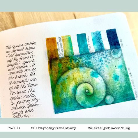 The 100 Day Project - Days 71-78 — Valerie Sjodin Valerie Sjodin, Watercolor And Pen, Artist Workshop, Celtic Knots, Teal Yellow, Painting Drawing, Mechanical Pencils, 100th Day, Color Swatches