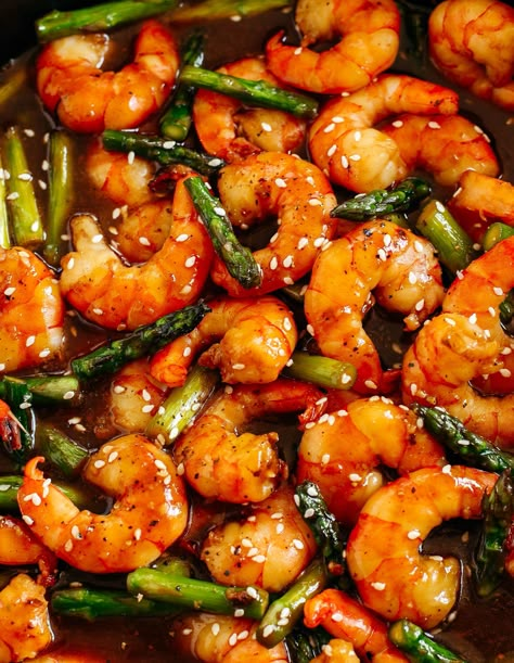 Honey Garlic Shrimp Stir Fry - Eat Yourself Skinny Garlic Shrimp Stir Fry, 2b Recipes, Shrimp Stir Fry Recipe, Stir Fry Shrimp Recipes, Honey Garlic Shrimp, Spicy Garlic Shrimp, Shrimp And Vegetables, Shrimp Stir Fry, Stir Fry Recipe