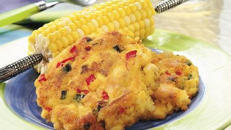 Catfish Cakes Recipe - Pillsbury.com Catfish Cakes Recipe, Catfish Cakes, Catfish Recipes, Fried Catfish, Louisiana Recipes, Southern Cuisine, Creole Recipes, Cakes Recipes, Soup Dinner