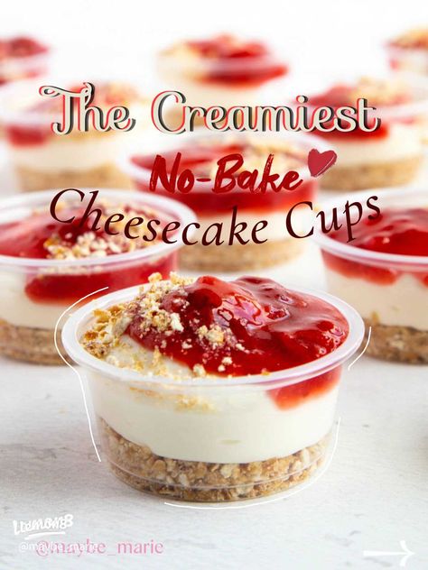 The Creamiest No-Bake Cheesecake Cups Recipe!!! | Gallery posted by S. Marie ✨ | Lemon8 No Bake Cheesecake Cups, Forensic Art, Apartment Meals, Cheesecake Cups Recipe, Matcha Cheesecake, Easy Foods, Cheesecake Cups, Sweet Cups, Soul Food Dinner