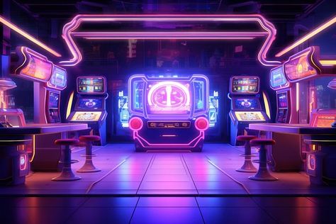 Casino nightlife game architecture. | Premium Photo Illustration - rawpixel Neon Casino, Background Slot, Game Architecture, Casino Background, Casino Room, Game 2d, Casino Table, Person Cartoon, Slots Games