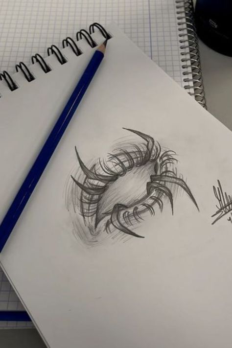 Eye Spider Drawing, Drawing Ideas Medium Difficulty, Spider Coming Out Of Eye Drawing, Spider Eye Drawing, Creepy Eye Sketch, Eye Drawing Ideas Creative, Spider Eyes Drawing, Emo Painting Ideas, Aesthetic Art Dark