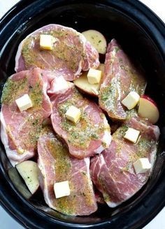 Crockpot Ranch Pork Chops and Potatoes is a super quick, easy and no-fuss weekday dinner recipe. Just drop everything in your slow cooker and forget about it. Slow cooker pork chops will be a new family favorite! #crockpotporkchops #crockpotranchporkchops #crockpotdinner #porkchopsandpotatoes #easydinner Ranch Pork Chops And Potatoes, Crockpot Ranch Pork Chops, Ranch Pork Chops Crock Pot, Ranch Pork Chops, Pork Chops And Potatoes, Crock Pot Potatoes, Crockpot Healthy, Crockpot Pork Chops, Slow Cooker Pork Chops