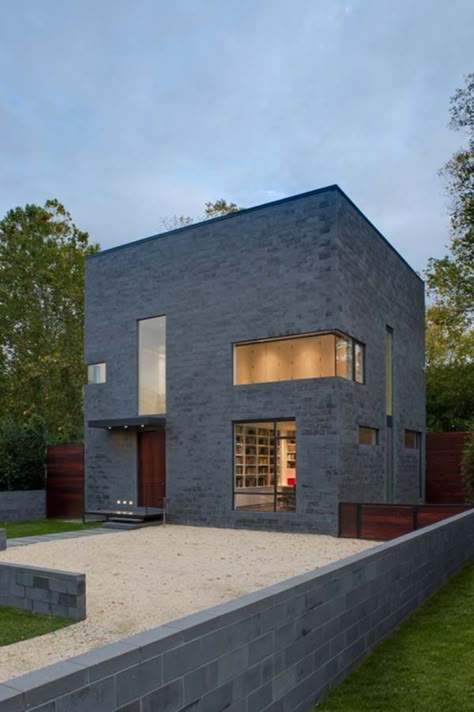 Cinder Block House, Concrete Block House, Cube House, Block House, Concrete Houses, Concrete Home, Concrete Block, Concrete House, Homestead Survival