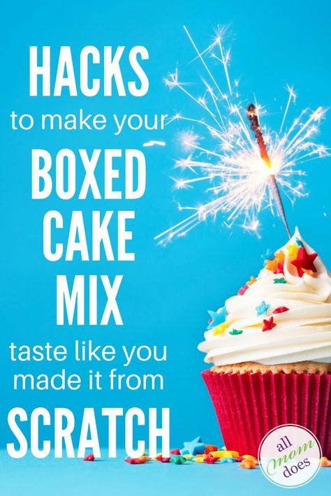 Hacks to Make Your Cupcakes Taste Amazing | AllMomDoes Make Cake Mix Taste Homemade, Cake Mix Hacks, Moist Cupcakes, Recipe Hacks, Funfetti Cake Mix, Cupcake Mix, Boxed Cake, Cake Mixes, Lemon Cake Mixes