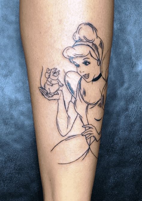 Cinderella Tattoo Design Images (Cinderella Ink Design Ideas) Simple Cinderella Tattoo, Disney Cinderella Tattoo Ideas, Cinderella Jaq And Gus Tattoo, Floral Hidden Disney Tattoo, Cinderella Slipper Tattoo, Disney Cinderella Tattoo, Disney Tattoos Simple, Gus Gus Tattoo, Disney Tattoos Cinderella