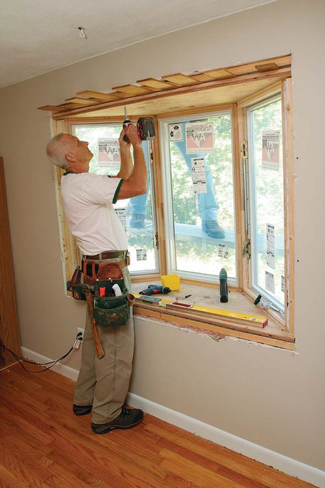 Bay Window Installation, Diy Bay Window, Bay Window Exterior, Bay Window Ideas, Kitchens Traditional, Bay Window Design, Cedar Shingle Siding, Bay Window Living Room, Kitchen Bay Window