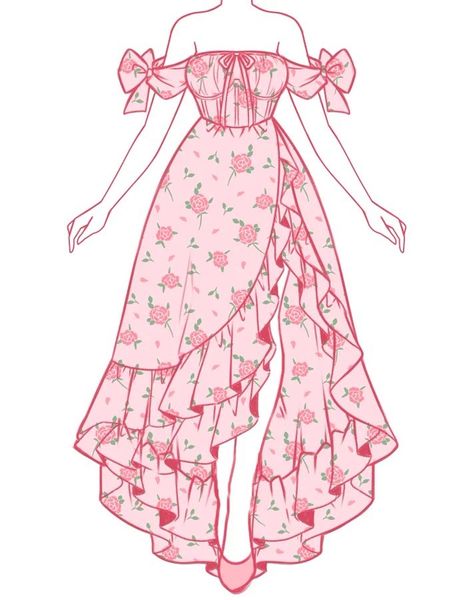 Art Outfits, Dress Design Drawing, Clothing Design Sketches, Drawing Anime Clothes, Dress Design Sketches, Dress Sketches, Dress Drawing, Anime Dress, Fashion Design Drawings