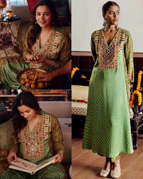 Isha Ambani Outfits, Suits For Women Indian Design, Straight Dress Designs, Isha Ambani, Bandhej Print, Suits For Women Indian, Printed Kurti Designs, Cotton Dress Pattern, Kurtis Designs