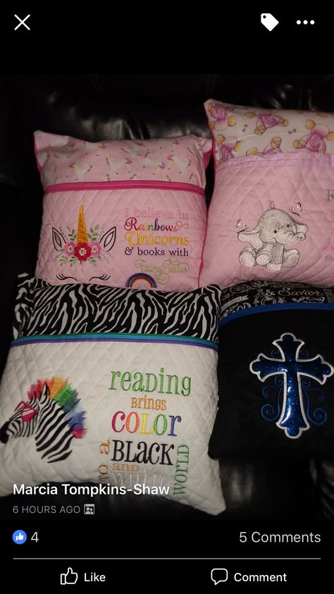 Book Pillows, Reading Pillows, Book Pocket, Best Embroidery Machine, Book Pillow, Pocket Pillow, Special Prayers, Reading Pillow, Bedtime Story