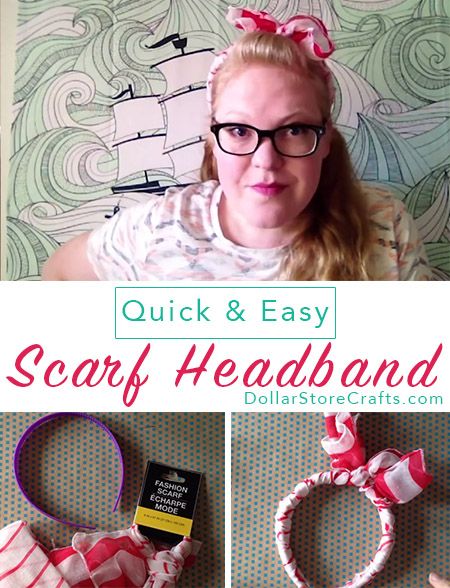 Tutorial: Easy Scarf Headband Sew Scarf, Hair Crystals, No Sew Scarf, Diy Jewlry, Scarf Headbands, Future Hairstyles, Cool Crafts, Diy Fashion Trends, Diy Braids