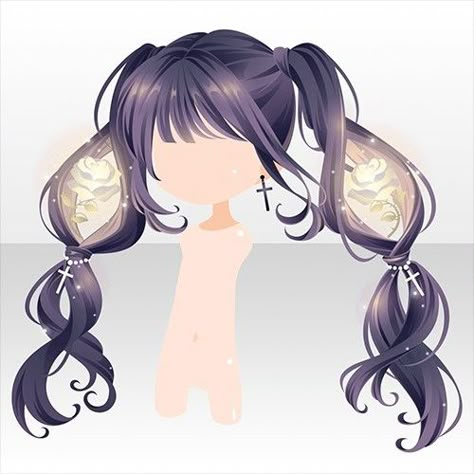 Flower Bunches, Chibi Hair, Pelo Anime, Manga Hair, Hair Sketch, Kawaii Hairstyles, Cocoppa Play, Anime Hair, Hair Reference