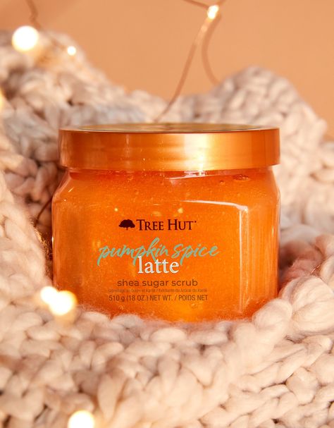 Tree Hut Body Scrub, Shea Sugar Scrub, Autumn Skincare, Old Skin, Pumpkin Scent, Pumpkin Treat, Boo Basket, Pumpkin Latte, Sugar Body Scrub